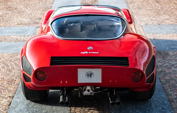 Картинка Alfa Romeo, 1967, rear, 33 Stradale, Tipo 33, Alfa Romeo 33 Stradale Prototipo