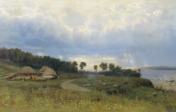 Картинка картина, Крыжицкий, Перед дождем