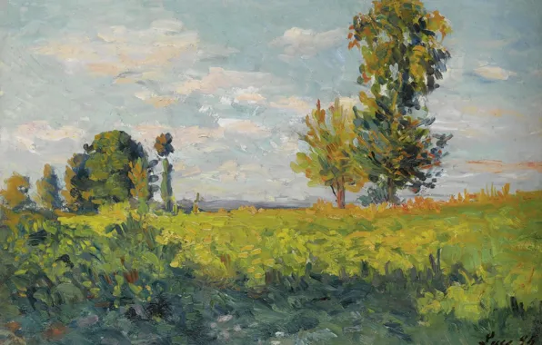 Пейзаж, картина, ПОЛЯ, 1905, Максимильен Люс, Maximilien Luce