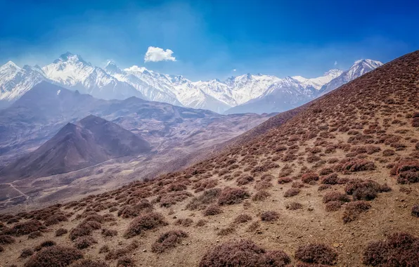 Пейзаж, горы, Непал, Nepal