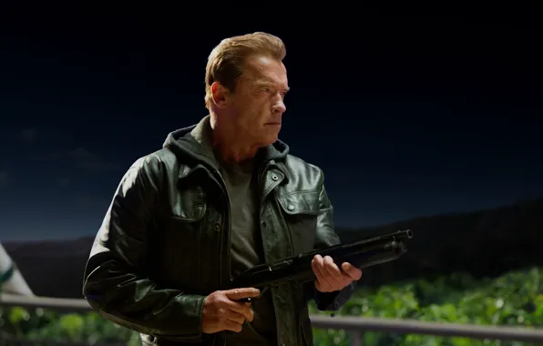 Картинка Action, Gun, Darkness, Night, Wallpaper, Weapon, Arnold Schwarzenegger, Movie