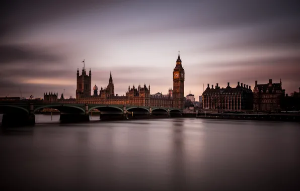 Картинка Англия, Лондон, вечер, сумерки