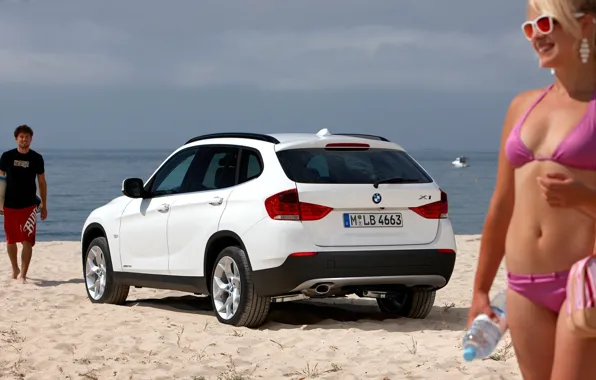 Девушка, машины, bmw, мужчина