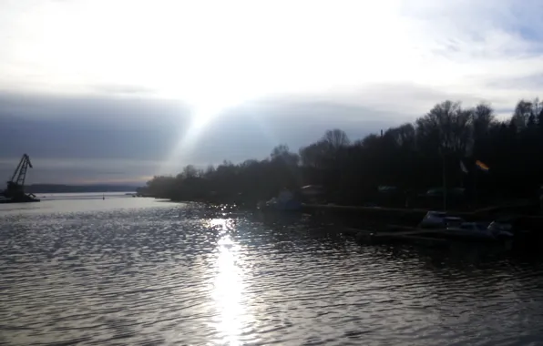 Вода, мост, озеро, Выборг