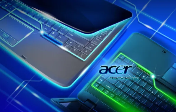 Ноутбук, бренд, Acer, aspire