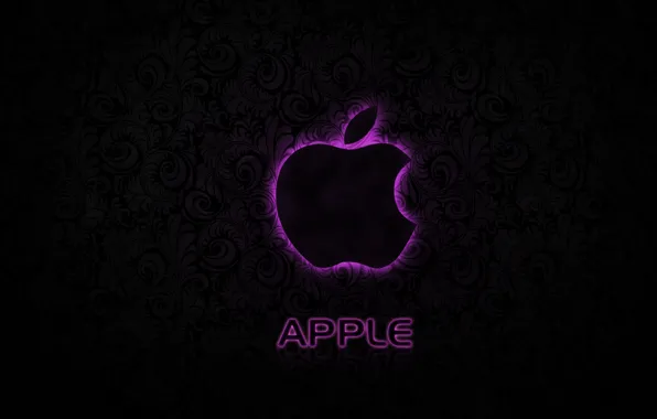 Картинка apple, logo, texture, pink, hi-tech