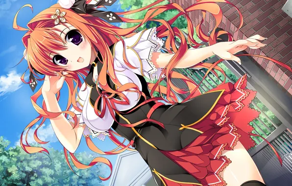 Эмоции, ветер, волосы, девочка, amahara miyabi, ore no kanojo no uraomote