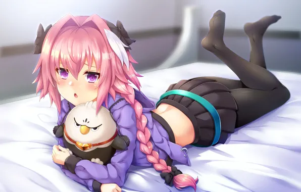 Девушка, Игрушка, Лежит, Fate / Grand Order, Судьба великая кампания, Хмурая птичка