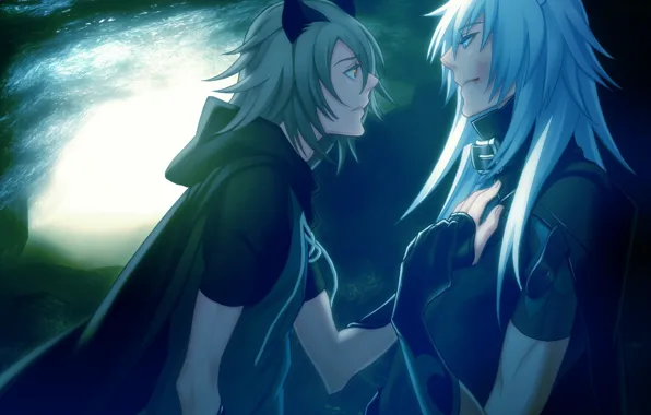 Луна, игра, аниме, арт, парни, Lamento