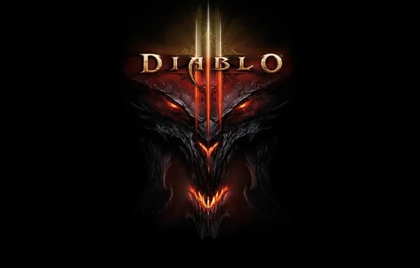 Картинка морда, огонь, демон, Diablo 3