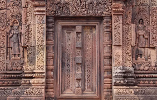 Картинка door, Banteay Srei, art