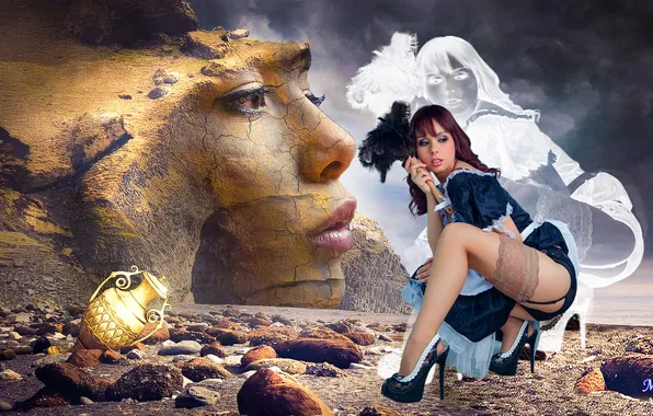 Fantasy, girls, scenery