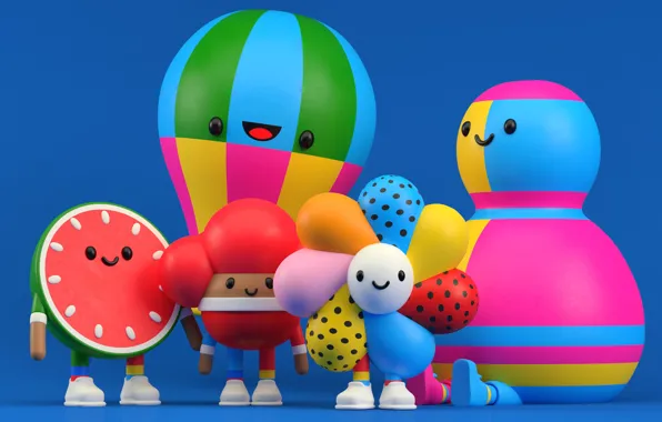 Игрушки, куклы, улыбки, макеты, Isquare x Chocotoy