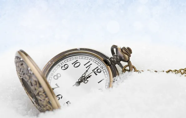 Картинка новый год, рождество, winter, snow, time, clock