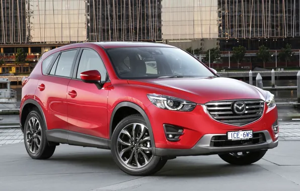 Красный, mazda, кроссовер, SUV, 2015, CX-5