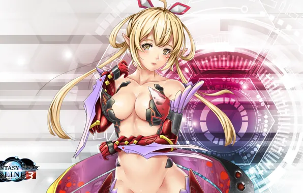 Mecha, boobs, breast, anime, tits, blonde, asian, big tits