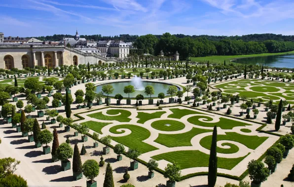 France, Versailles, Castle, Garden, Architecture