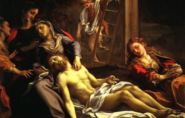 Картинка Антонио Аллегри Корреджо, Иудейские похороны, Когда похоронен Бог, Проповеди на Евангелие от Иоанна