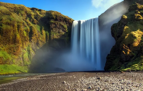 Природа, река, водопад