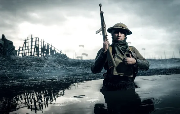 Война, игра, солдат, Electronic Arts, Battlefield 1
