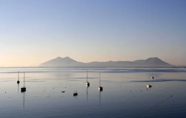 Море, яхты, утро, Mallorca, Porta de Sant Sabastiá