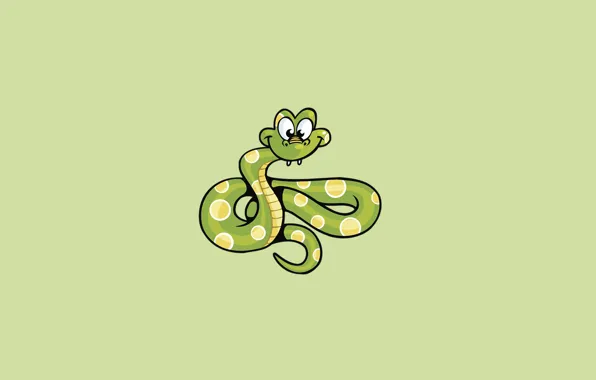 Картинка змея, минимализм, светлый фон, snake