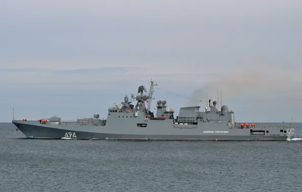 Картинка корабль, ВМФ, фрегат, сторожевой, Адмирал Григорович, проек11356