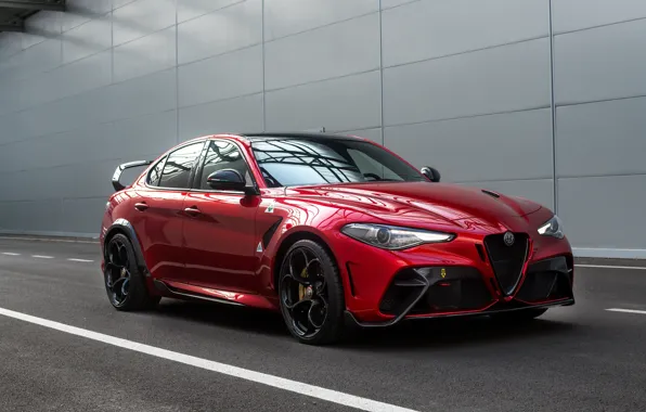 Alfa Romeo, у стены, Giulia, GTAm, 2020, Gran Turismo Alleggerita modificata