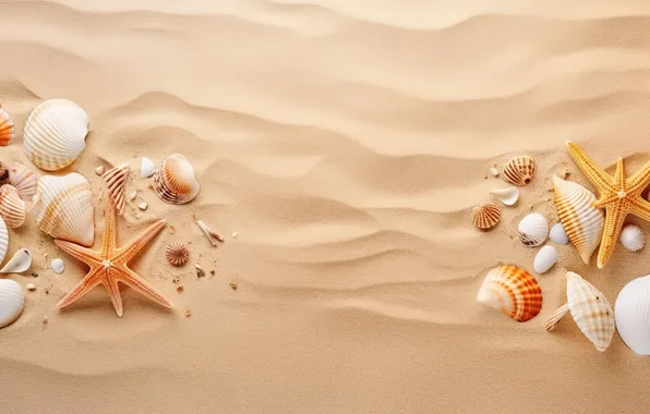 Песок, пляж, фон, ракушки, beach, texture, background, sand