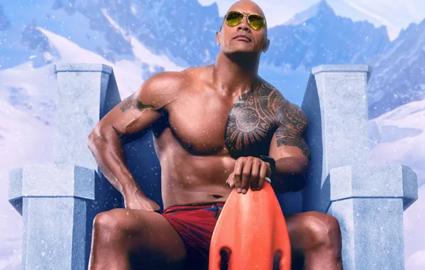 Cinema, ice, man, movie, tatoo, Dwayne Johnson, film, chest