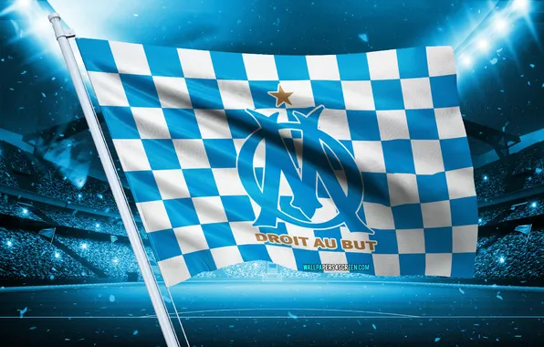 France, Football, Stadium, Soccer, Flag, French, Marseille, Olympique de Marseille