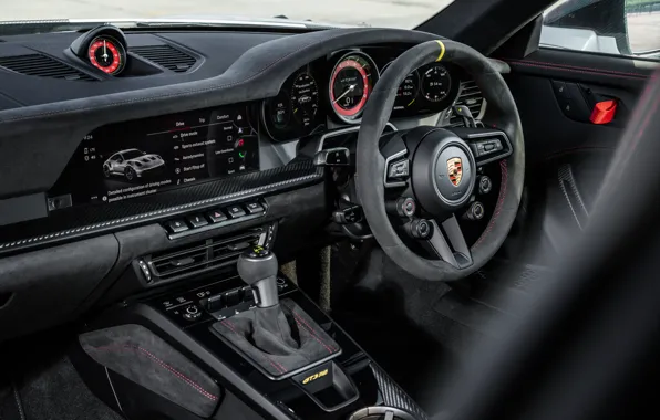 Картинка 911, Porsche, steering wheel, dashboard, Porsche 911 GT3 RS Weissach Package