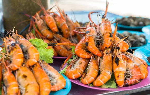 Картинка креветки, морепродукты, shrimp, seafood