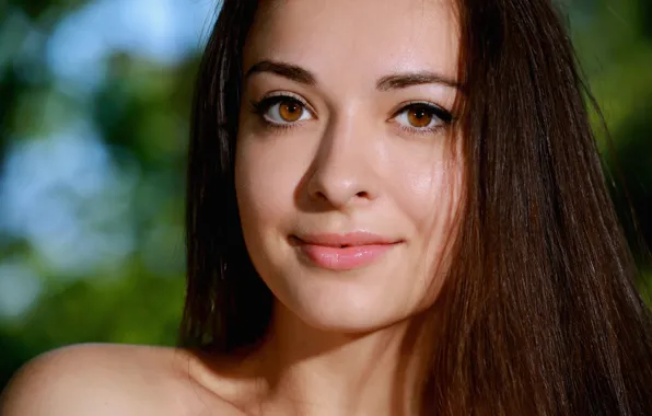 Girl, Brunette, Smile, Brown Eyes, Look, Pose, Errotica-Archives, Chanel