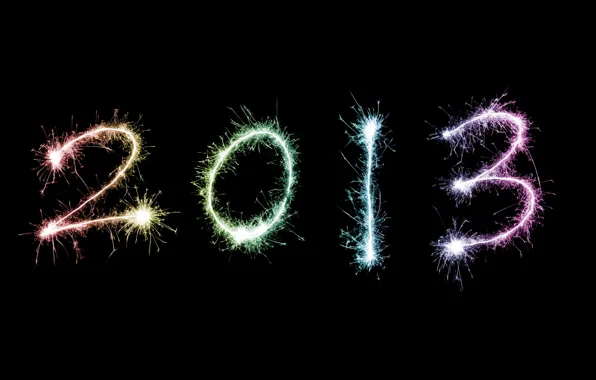 Картинка праздник, новый год, искры, new year, 2013
