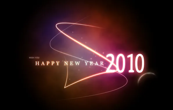 2010, Happy New Year, Glowing 2010, Новый Года