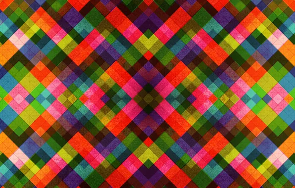 Линии, узор, цвет, радуга, ткань, квадрат, симметрия