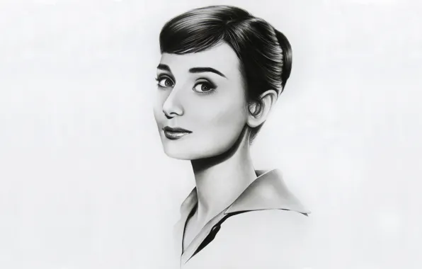 Рисунок, арт, Audrey Hepburn