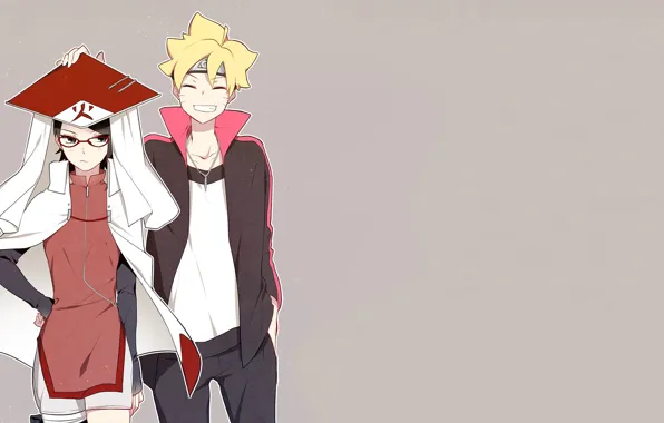 Дети, аниме, арт, Naruto, Boruto, Сарада, Боруто, новое поколение