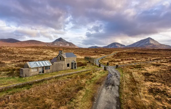 Картинка горы, дороги, Ирландия, Donegal, Gortahork