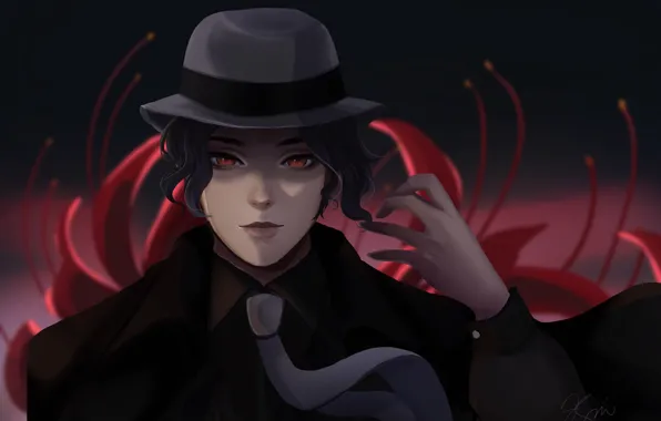 Взгляд, шляпа, парень, Kimetsu no Yaiba, Kлинок рассекающий демонов