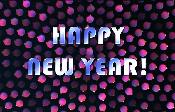 Картинка шарики, текст, фон, цвет, Новый год, Праздник, обои. New year