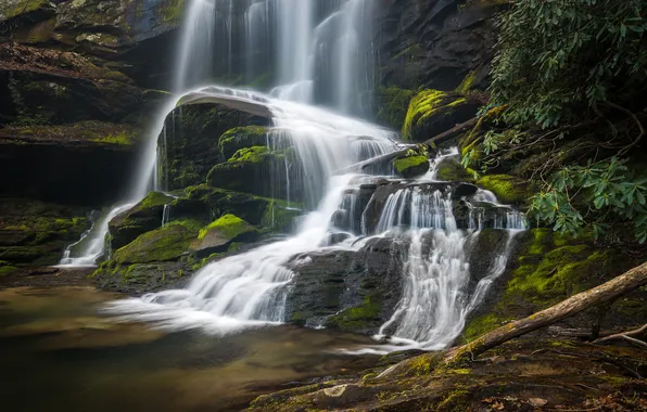 Камни, скалы, водопад