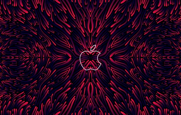 Картинка Apple, Red, Logo, Symmetry, WWDC 2023 Event