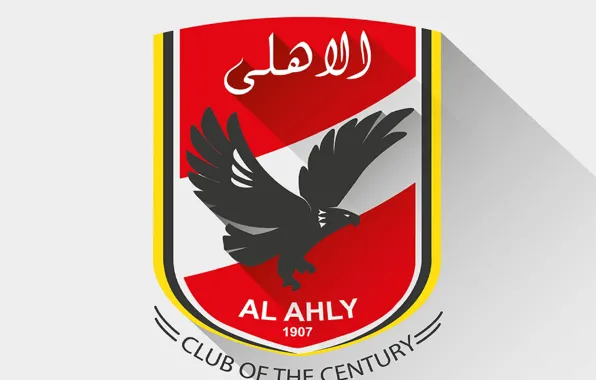 Red, logo, white, black, yellow, egypt, ahly, alahly