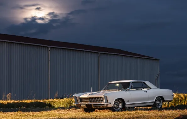 White, 1965, Riviera, Buick