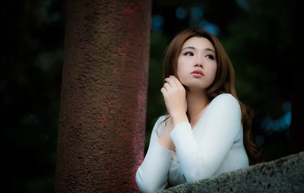 Девушка, азиатка, милашка