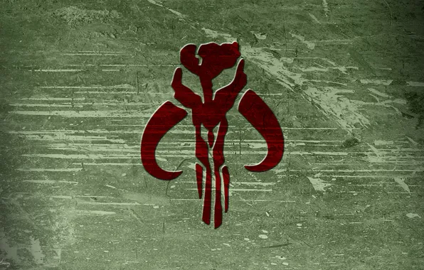 Star Wars, skull, red, mandalorian