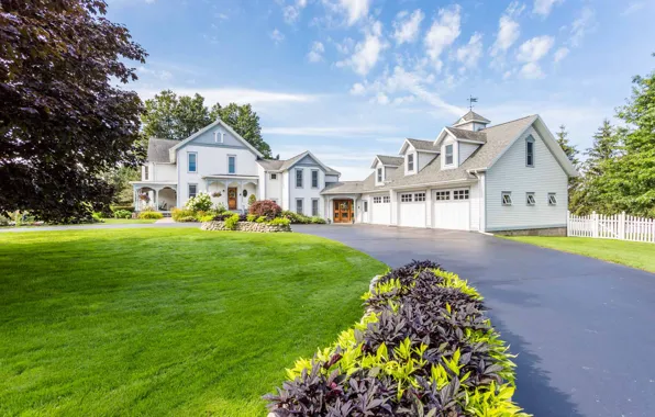 Дорога, лето, усадьба, beautiful farm house in Pittsford