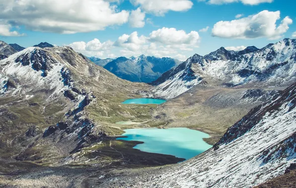 Природа, Облака, Горы, Озеро, Швейцария, Альпы, Davos